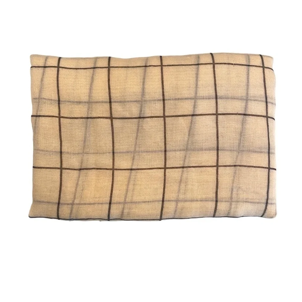 Rachel Pally Cream Grid Scarf - One Size